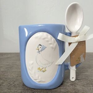 Rae Dunn Easter Mother Goose Mug with a Spoon Easter 2026